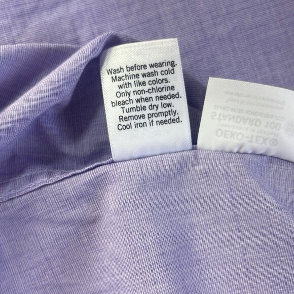 Apt 9 Regular Fit Button Up Dress Shirt Mens Medium Purple New - Picture 7 of 8